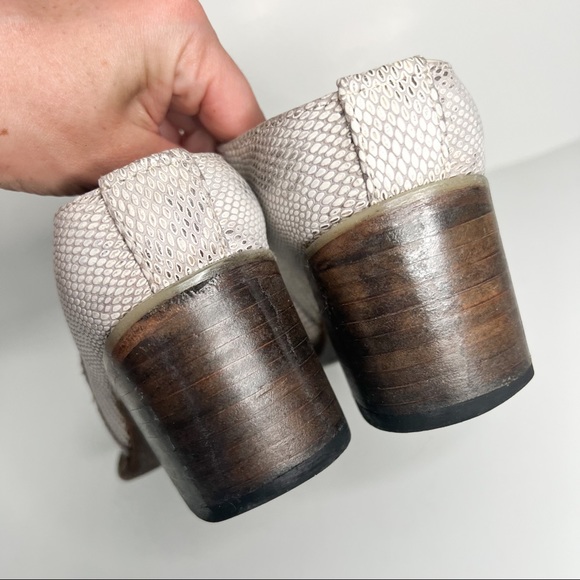 Freebird by Steven White Leather Snakeskin Mules size 7 - Picture 5 of 6